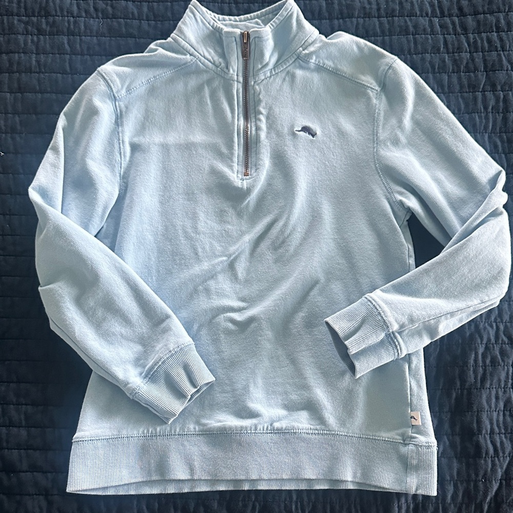 Tommy Bahama Light Blue Half-Zip Pullover